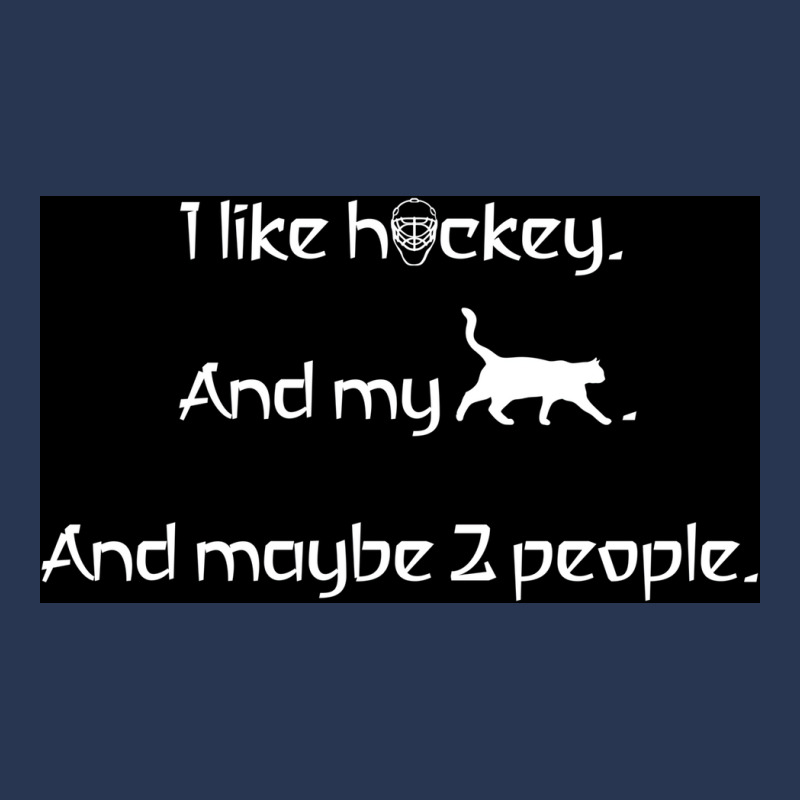 I Like Hockey My Cat And 2 People Poster Girl Men Denim Jacket by globossterkyc | Artistshot