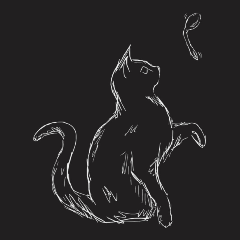 The Glitching Cat And The Non Existent Spoon Inverted T-shirt | Artistshot