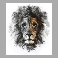 Lion Mono Poster Green T-shirt | Artistshot