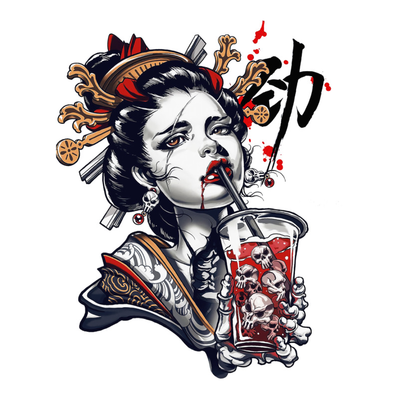 Japanese Geisha Girl Vaporwave Cyberpunk Popart Urban Style 1 V-neck Tee | Artistshot