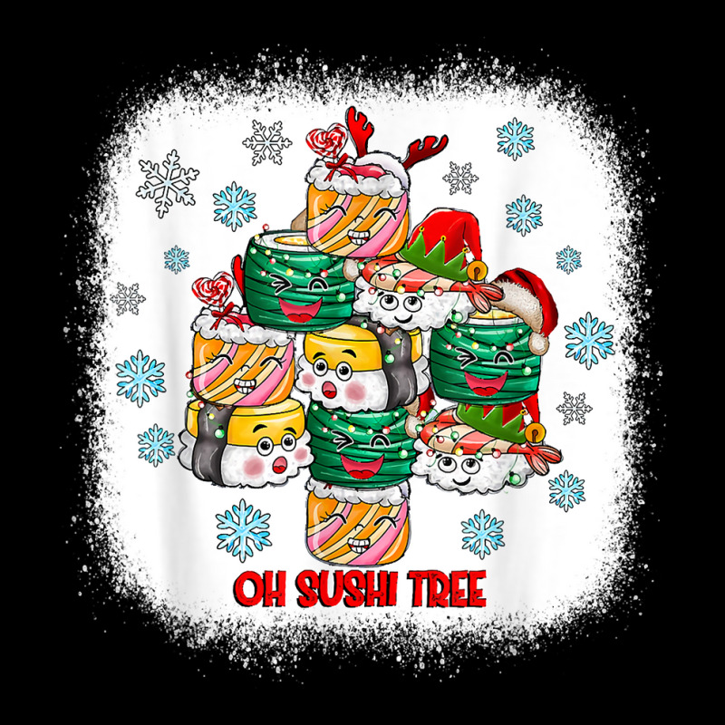 Oh Sushi Tree Funny Japanese Food Merry Christmas Xmas T Shirt Men's Long Sleeve Pajama Set by kylrahal8pot | Artistshot