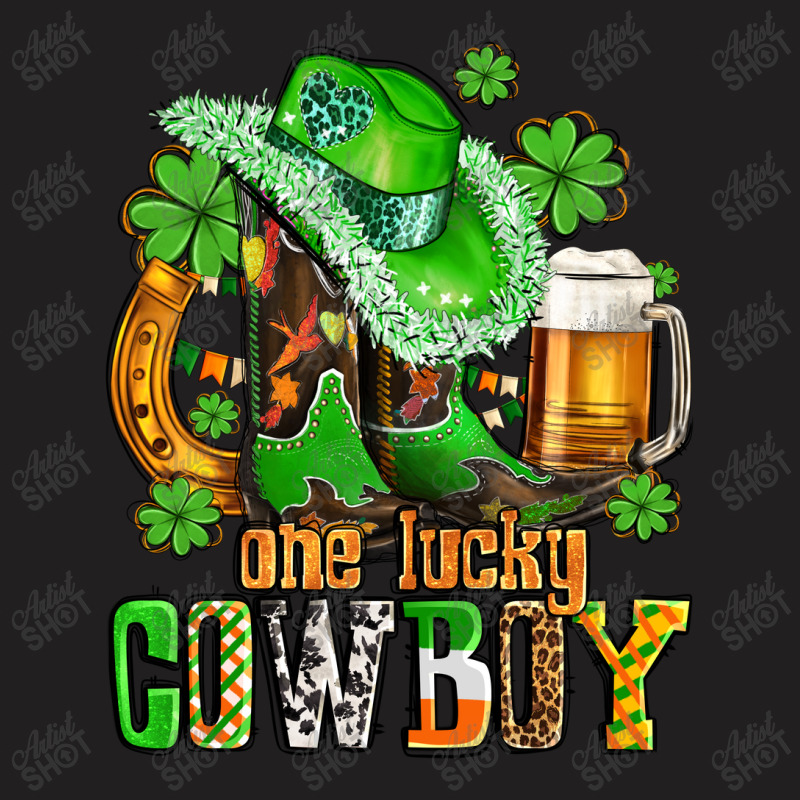 One Lucky  Cowboy With Hat And Boots T-shirt | Artistshot