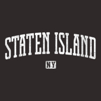 Womens Staten Island New York Vintage City V Neck T Shirt Racerback Tank | Artistshot