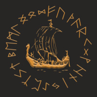 Hot Trend Longship Nordic Rune Wheel Viking Ladies Fitted T-shirt | Artistshot