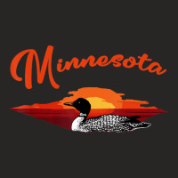 Hot Trend Love Minnesota Loon Sunset On Lake Ladies Fitted T-shirt | Artistshot