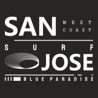 San Jose Blue Paradise City Ladies Fitted T-shirt | Artistshot