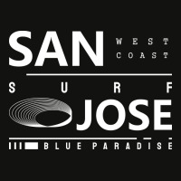 San Jose Blue Paradise City Scorecard Crop Tee | Artistshot