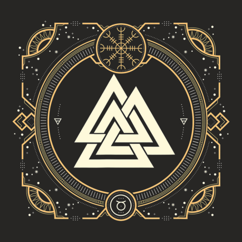 Limited Edition Magical Viking Valknut & Aegishjalmur The Helm Of Awe Ladies Fitted T-Shirt by Sizemore Adame | Artistshot