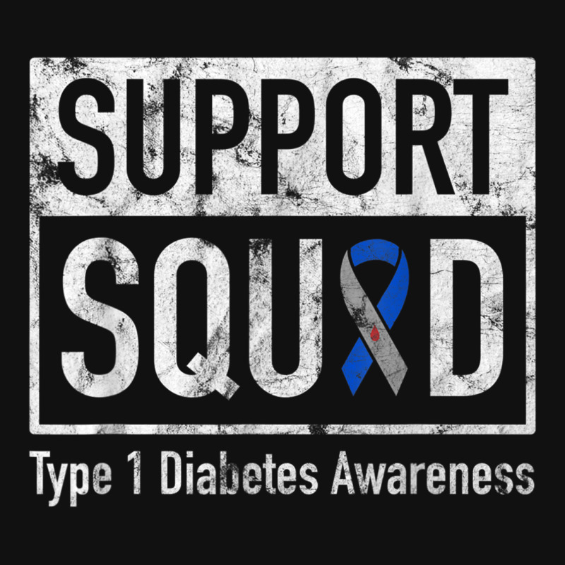 Support Squad Type 1 Diabetes Awareness Ribbon Graphic Youth T-shirt by RobertRayColton | Artistshot