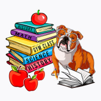 English Bulldog Sunglasses School Books First Day Of School T-shirt | Artistshot