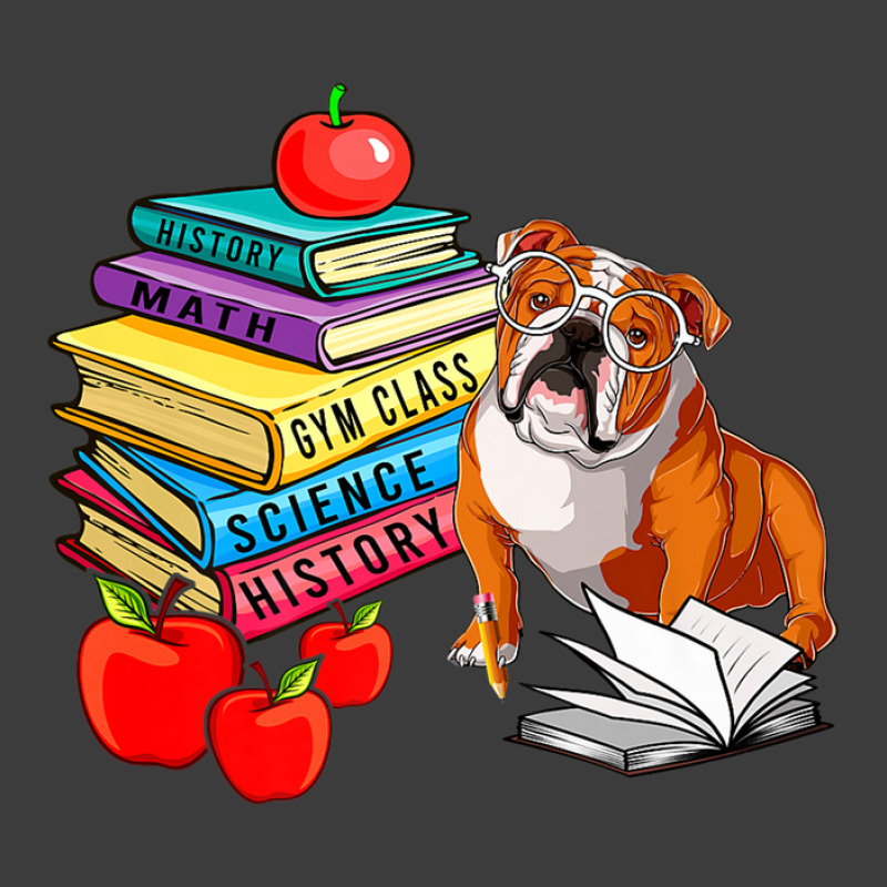 English Bulldog Sunglasses School Books First Day Of School Men's Polo Shirt | Artistshot