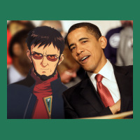 Gendo Ikari And Barrack Obama   Hipster Ladies Fitted T-shirt | Artistshot