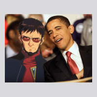 Gendo Ikari And Barrack Obama   Hipster Women's Triblend Scoop T-shirt | Artistshot