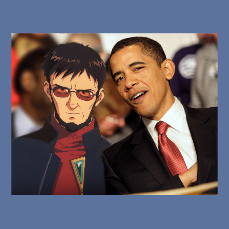 Gendo Ikari And Barrack Obama   Hipster Lightweight Hoodie by gouselauckt | Artistshot