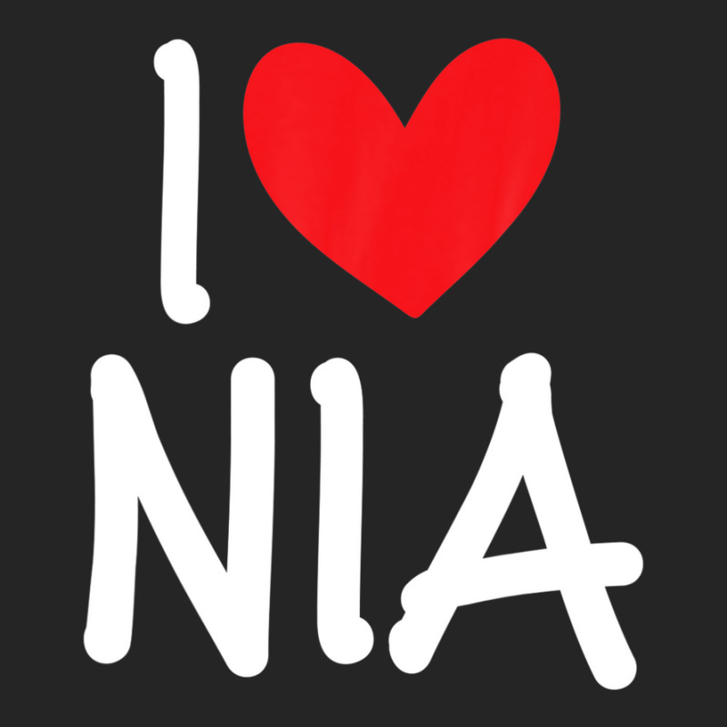 I Love Nia Name Personalized Girl Woman Bff Friend Heart Unisex Hoodie | Artistshot