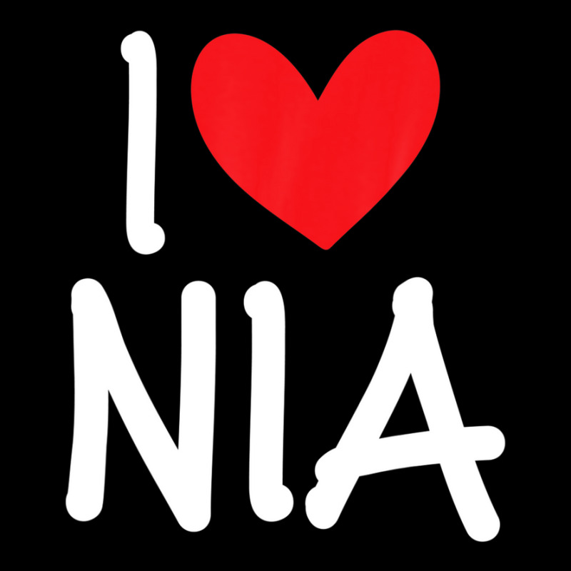 I Love Nia Name Personalized Girl Woman Bff Friend Heart Long Sleeve Shirts | Artistshot