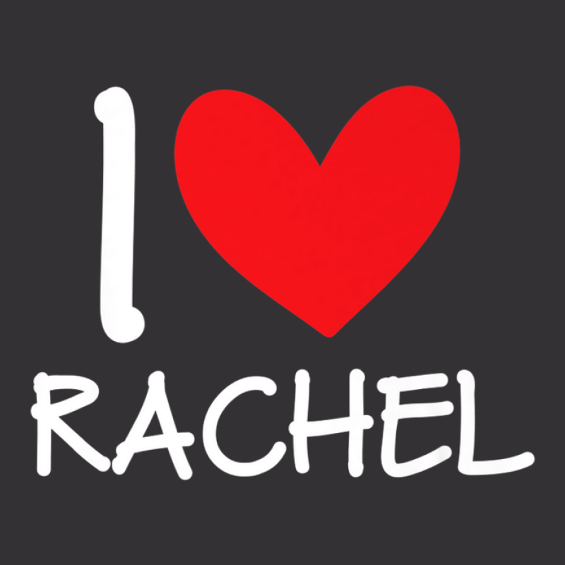 I Love Rachel Name Personalized Girl Woman Bff Friend Heart Vintage Hoodie And Short Set | Artistshot