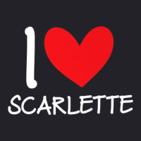 I Love Scarlette Name Personalized Girl Woman Bff Her Heart Unisex Sherpa-lined Denim Jacket | Artistshot