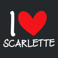 I Love Scarlette Name Personalized Girl Woman Bff Her Heart Crewneck Sweatshirt | Artistshot