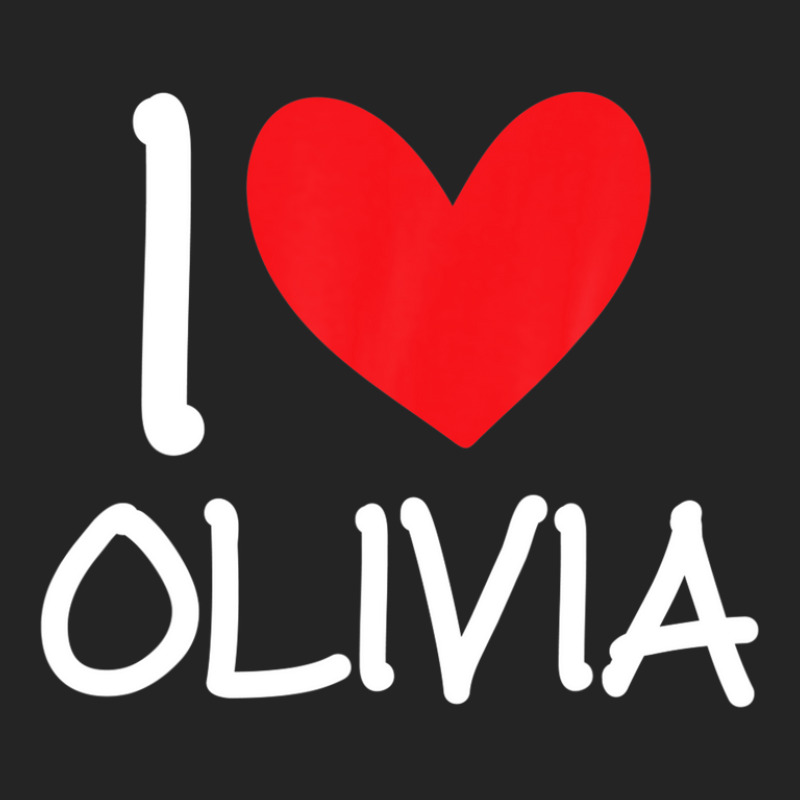 I Love Olivia Name Personalized Girl Woman Bff Friend Heart 3/4 Sleeve Shirt | Artistshot