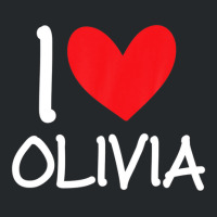 I Love Olivia Name Personalized Girl Woman Bff Friend Heart Crewneck Sweatshirt | Artistshot