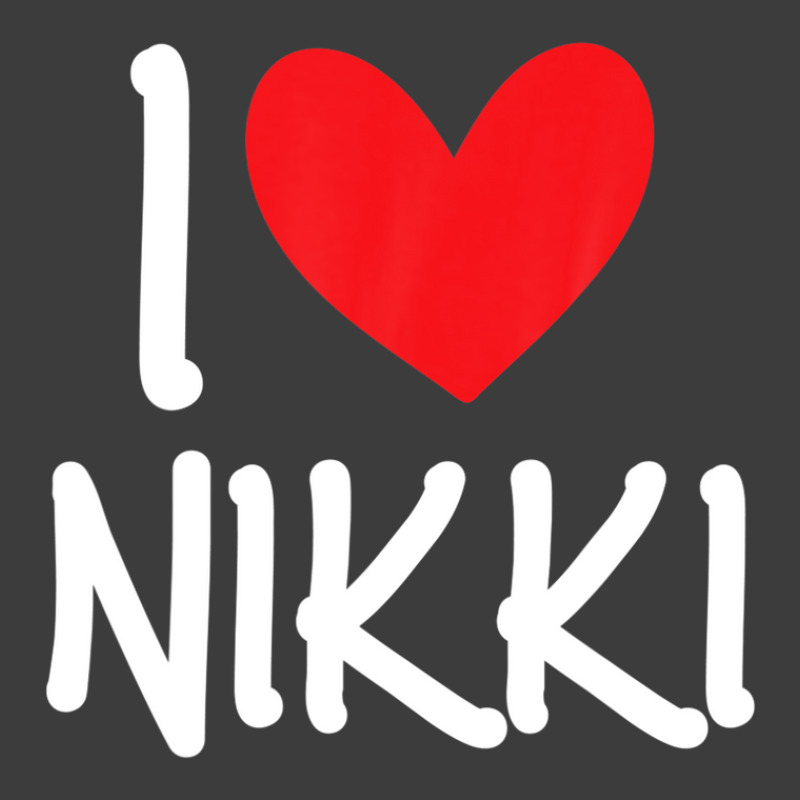 I Love Nikki Name Personalized Girl Woman Bff Friend Heart Men's Polo Shirt | Artistshot