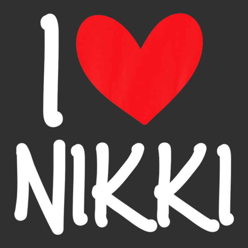 I Love Nikki Name Personalized Girl Woman Bff Friend Heart Champion Hoodie | Artistshot