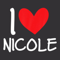 I Love Nicole Name Personalized Girl Woman Bff Friend Heart Vintage Short | Artistshot