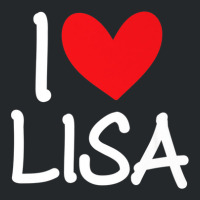 I Love Lisa Name Personalized Girl Woman Bff Friend Heart Crewneck Sweatshirt | Artistshot