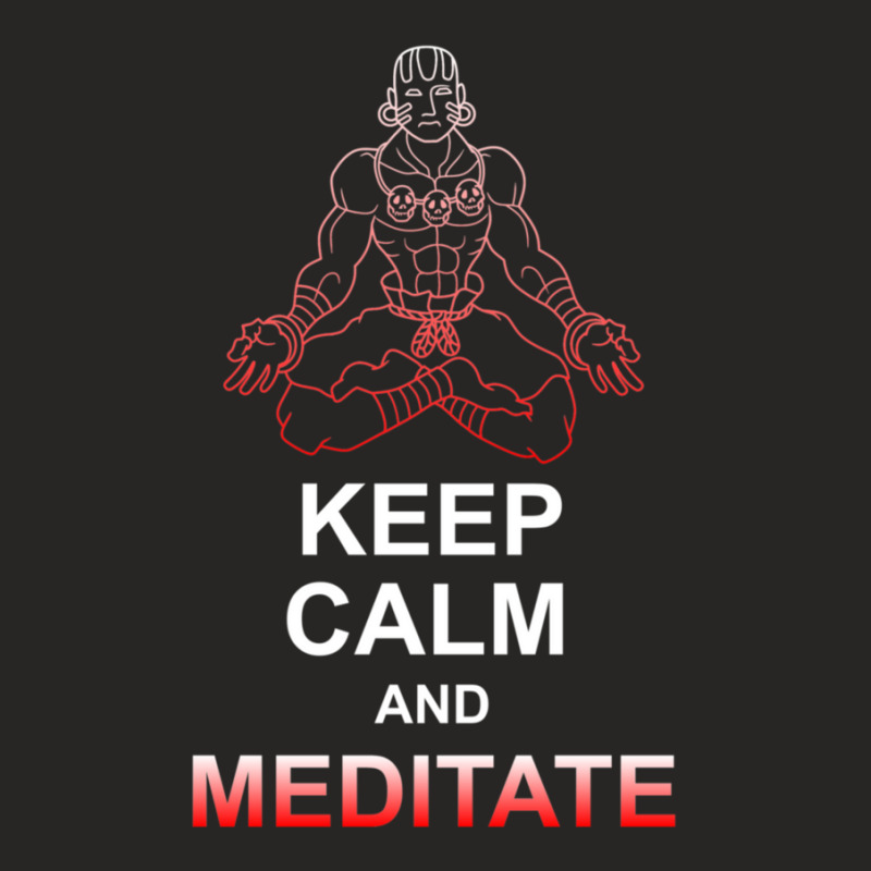 Keep Calm And Meditate 1 Ladies Fitted T-Shirt by GretchenJennie | Artistshot