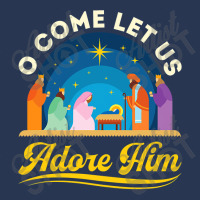 O Come Let Us Adore Him Christmas Nativity Jesus Christian Men Denim Jacket | Artistshot