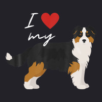 I Love My Black & Tan Australian Shepherd Dog Lover Unisex Sherpa-lined Denim Jacket | Artistshot