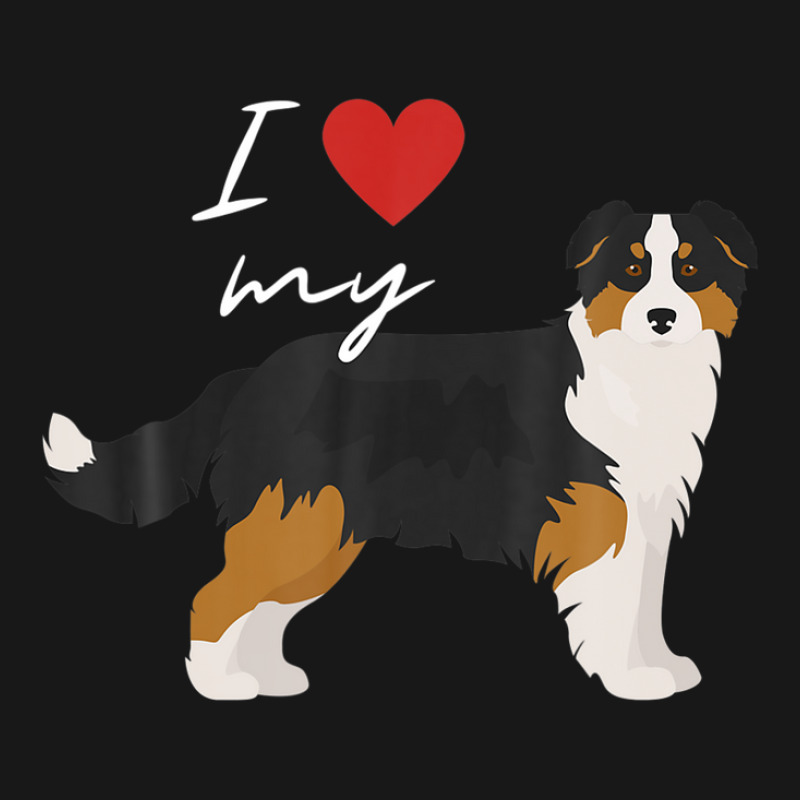 I Love My Black & Tan Australian Shepherd Dog Lover Flannel Shirt by winatadeepood | Artistshot