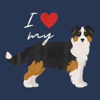 I Love My Black & Tan Australian Shepherd Dog Lover Men Denim Jacket | Artistshot