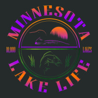 Hot Trend Minnesota Lake Life With Loon, Walleye, And Sunset Women's Triblend Scoop T-shirt | Artistshot