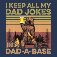 Fathers Day Dad Bod I Keep All My Dad Jokes In A Dad-a-base Ladies Denim Jacket | Artistshot