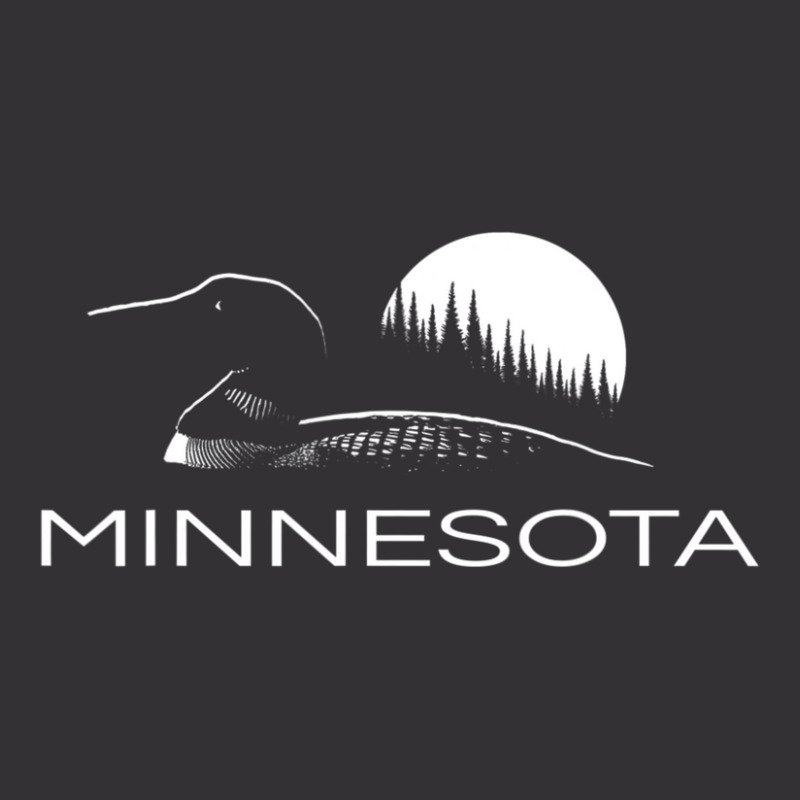 Limited Edition Minnesota Loon And Trees In Moonlight Vintage Hoodie | Artistshot