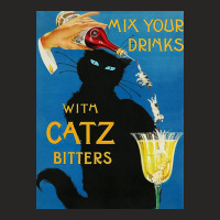 Mix Your Drinks With Catz Cats Bitters Poster Cool Ladies Fitted T-shirt | Artistshot