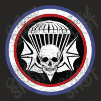 Parachute Skull Bat Infantry Airborne Regiment Patch Premium Ladies Fitted T-shirt | Artistshot