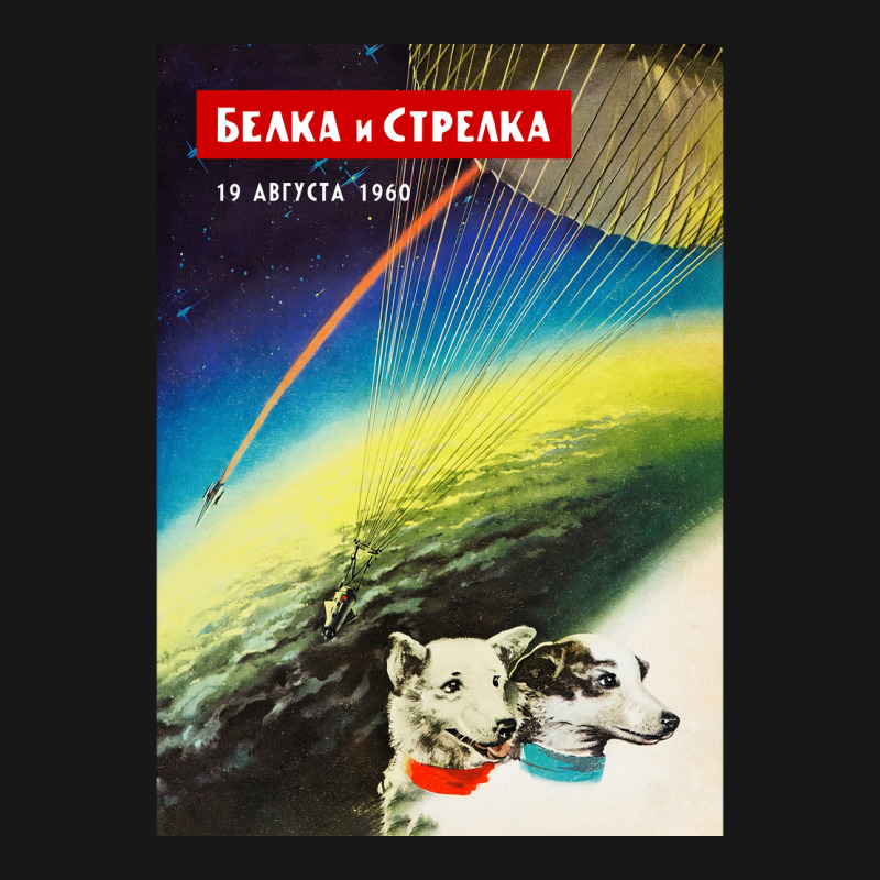 Belka Amp Strelka First Space Dog Soviet Vintage Space Poster Propagan Flannel Shirt | Artistshot