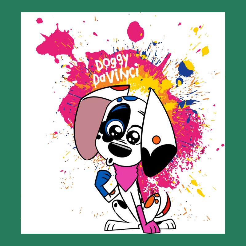 Doggy Davinci 101 Dalmatians Poster Green T-shirt | Artistshot