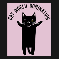 Cat World Domination Poster Hipster Flannel Shirt | Artistshot