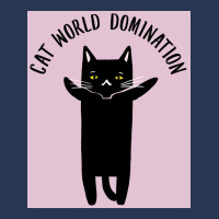 Cat World Domination Poster Hipster Men Denim Jacket | Artistshot