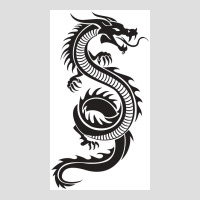 Chinese Dragon Black And White Poster Love V-neck Tee | Artistshot