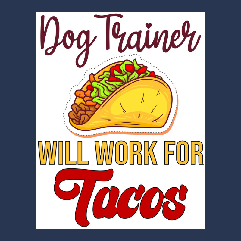 Dog Trainer Will Work For Tacos Funny Gift For Dog Trainer Tacos Lover Ladies Denim Jacket by mafozkiauwm | Artistshot