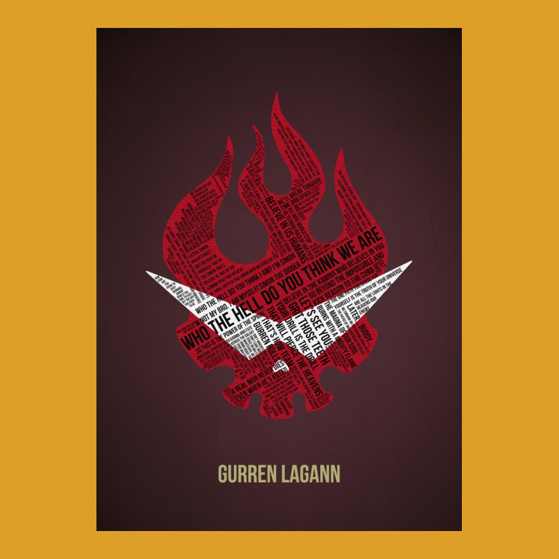 Gurren Lagann Typography Poster Gift T-shirt | Artistshot