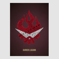 Gurren Lagann Typography Poster Gift Exclusive T-shirt | Artistshot