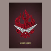 Gurren Lagann Typography Poster Gift Vintage T-shirt | Artistshot