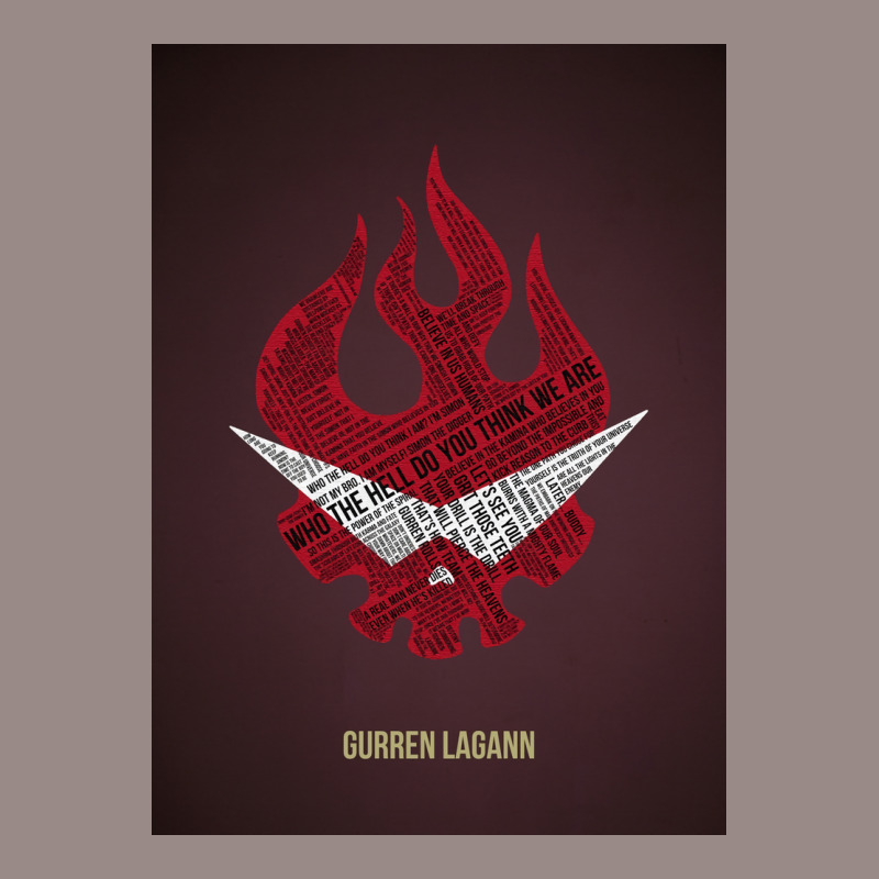 Gurren Lagann Typography Poster Gift Vintage T-shirt | Artistshot