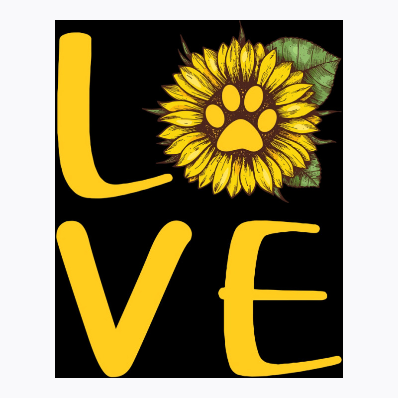 Dog Love Sunflower Poster Love T-shirt | Artistshot